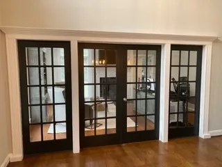 Finished interior French doors