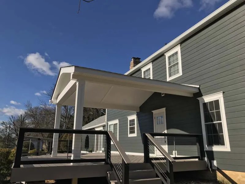 Completed covered deck