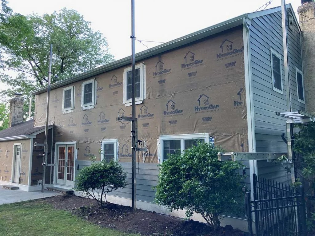 Exterior renovation in progress
