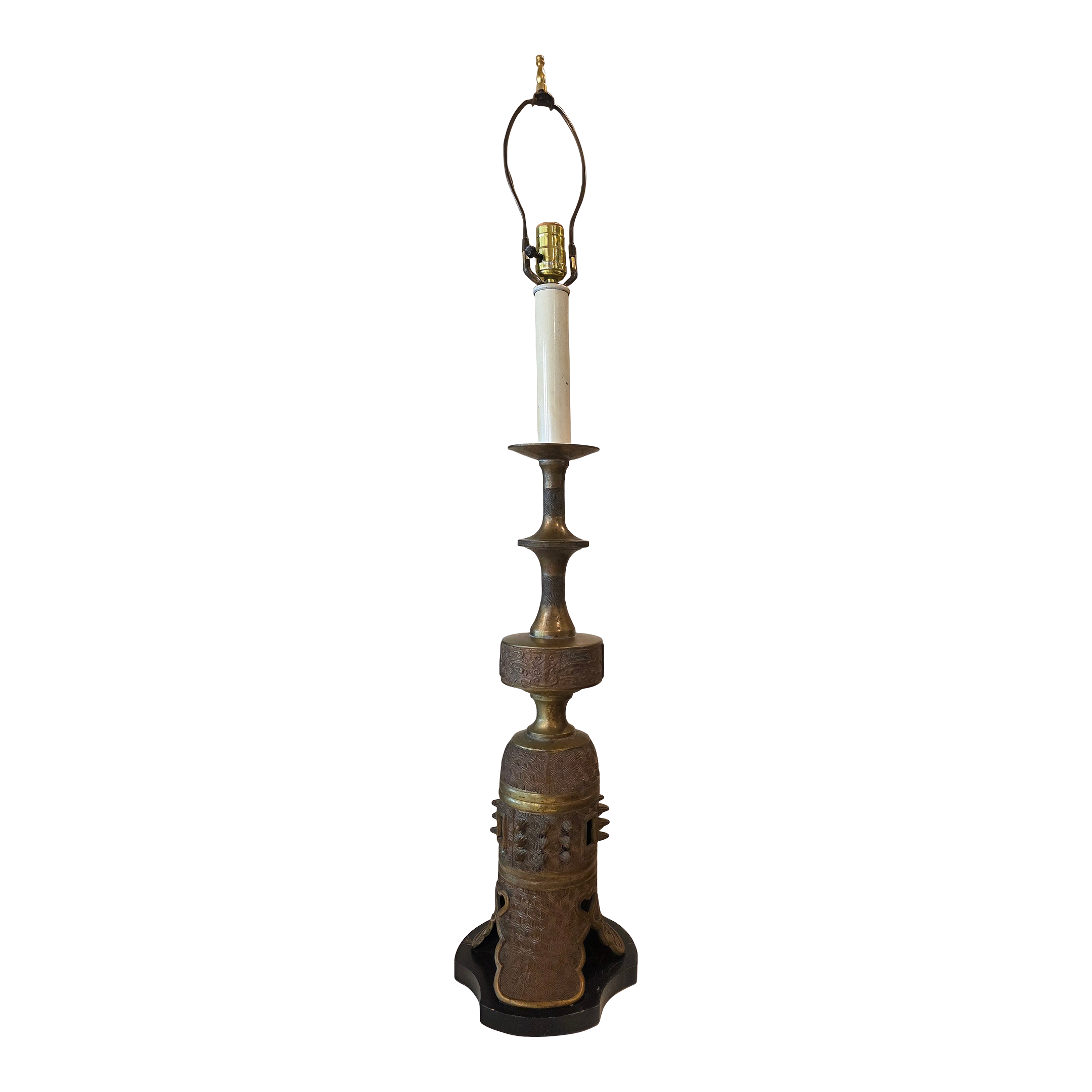 1950s Bronze Asian James Mont Style Lamps