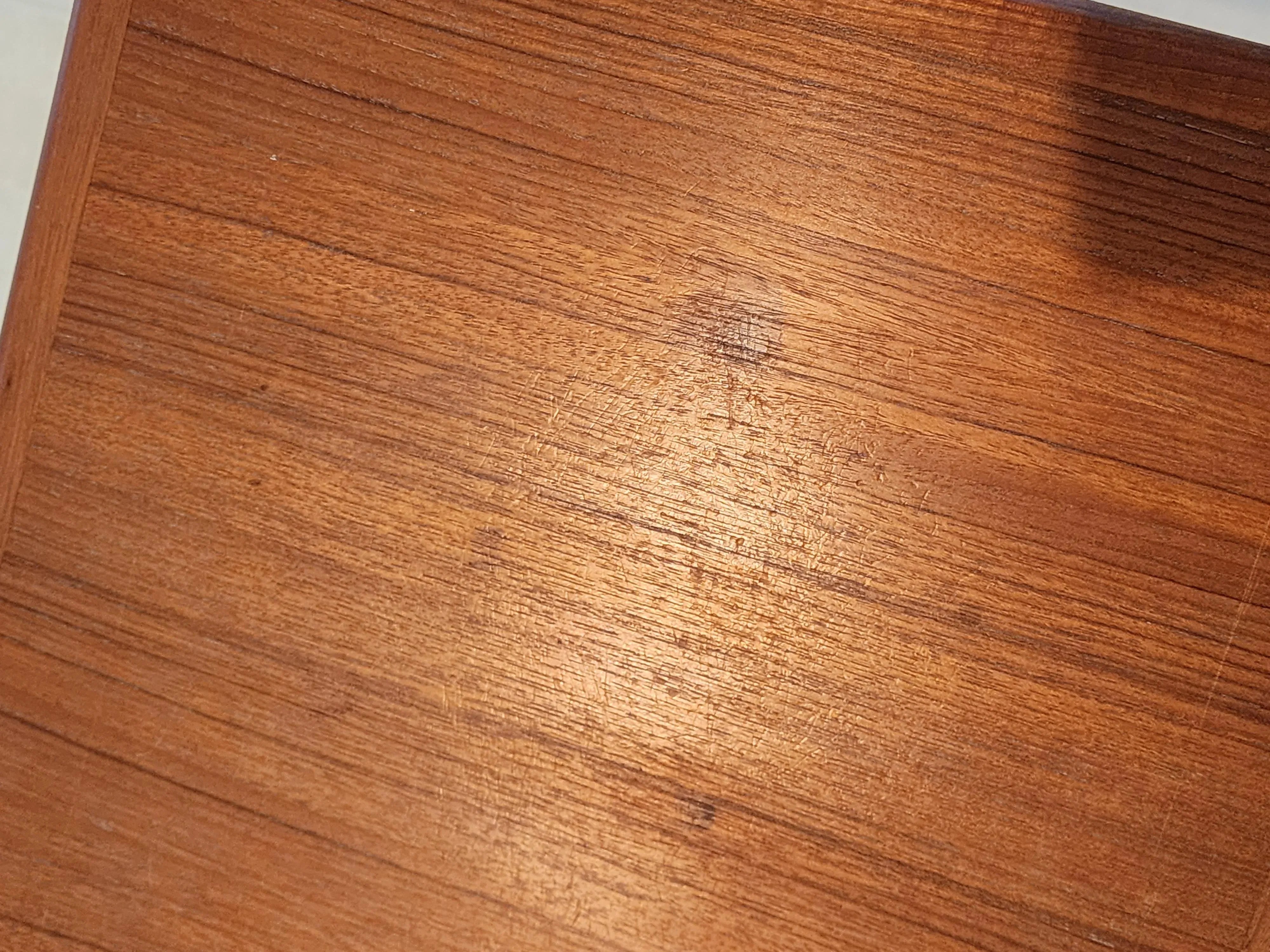 1960 Danish Teak Nesting Tables Set of Three, detail 7