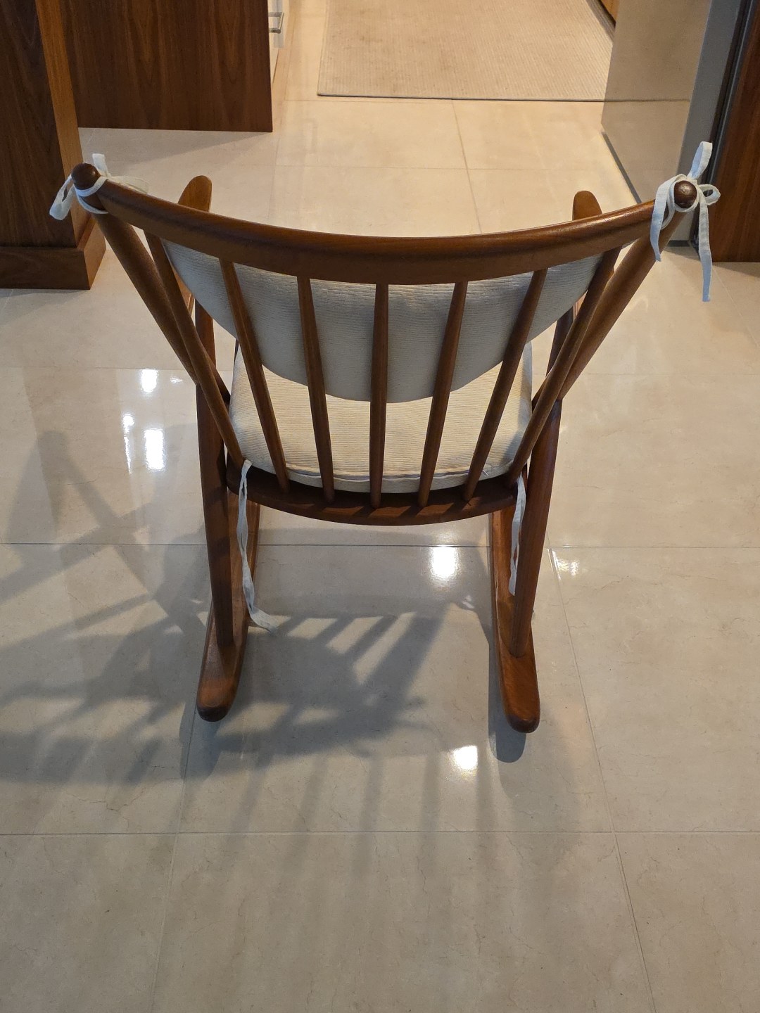 1960s Bramin Mobler Frank Reenskaug Mid-Century Danish Teak Rocking Chair, detail 4