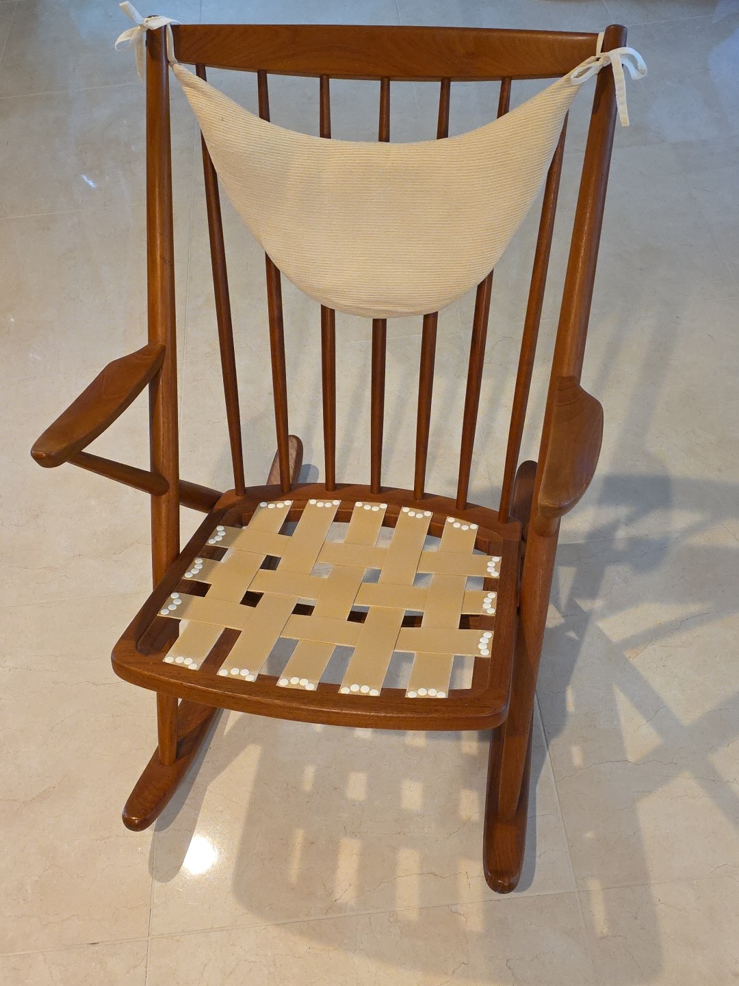 1960s Bramin Mobler Frank Reenskaug Mid-Century Danish Teak Rocking Chair, detail 6