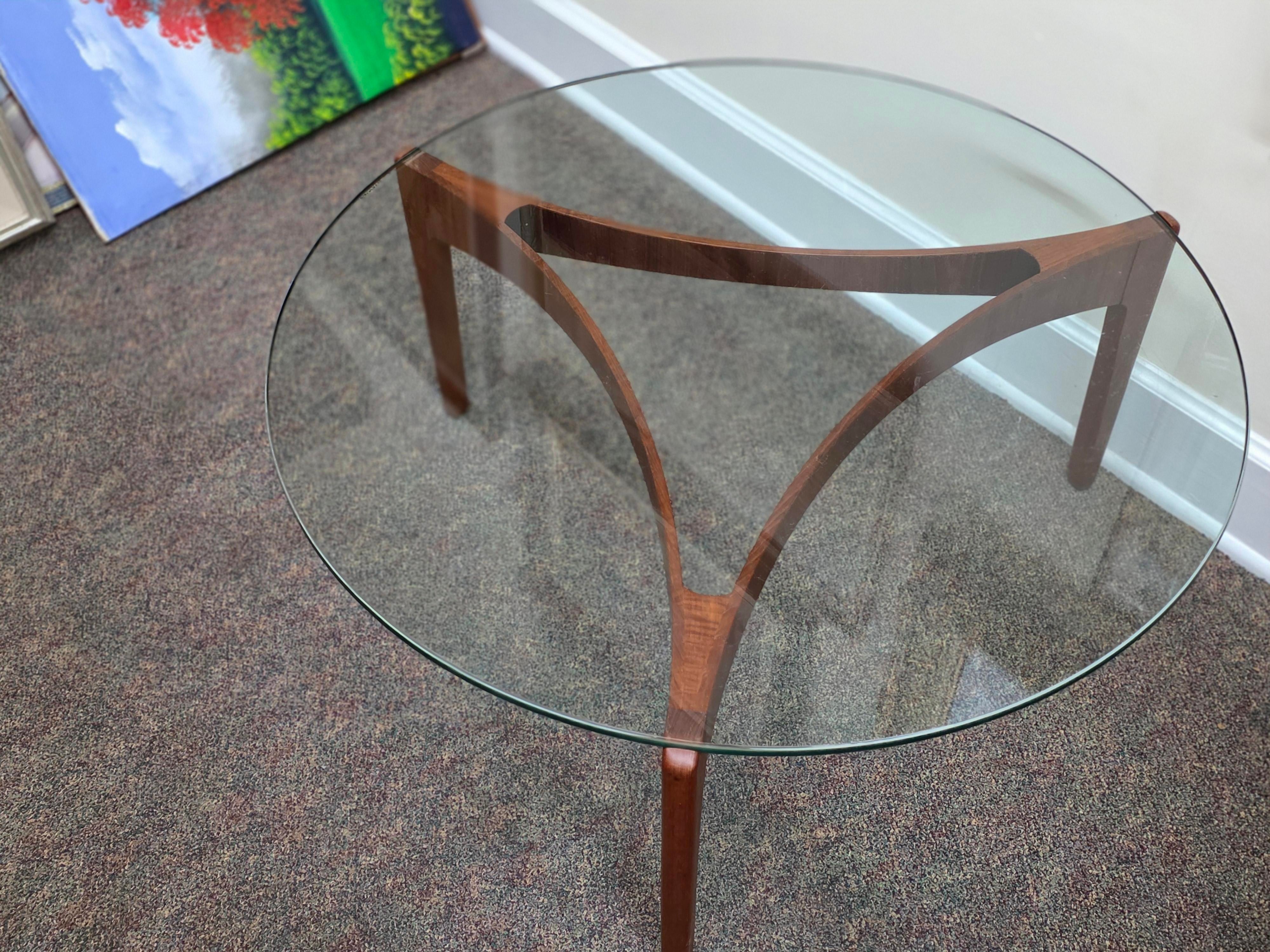 1960s Midcentury Modern Teak Coffee Table by Sven Ellekaer for Christian Linneberg 39", detail 5