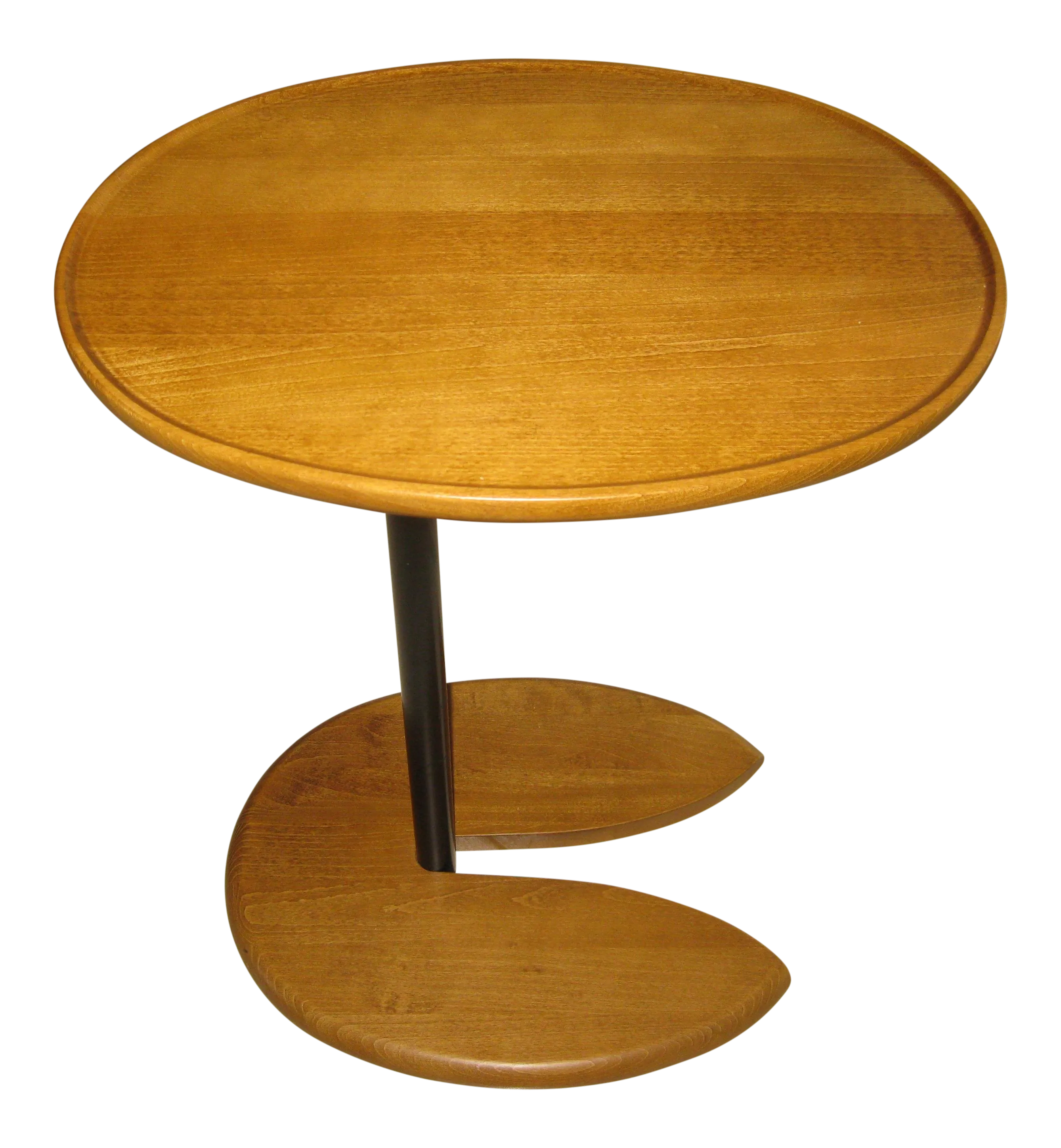 1990s Mid Century Modern Walnut Side Table