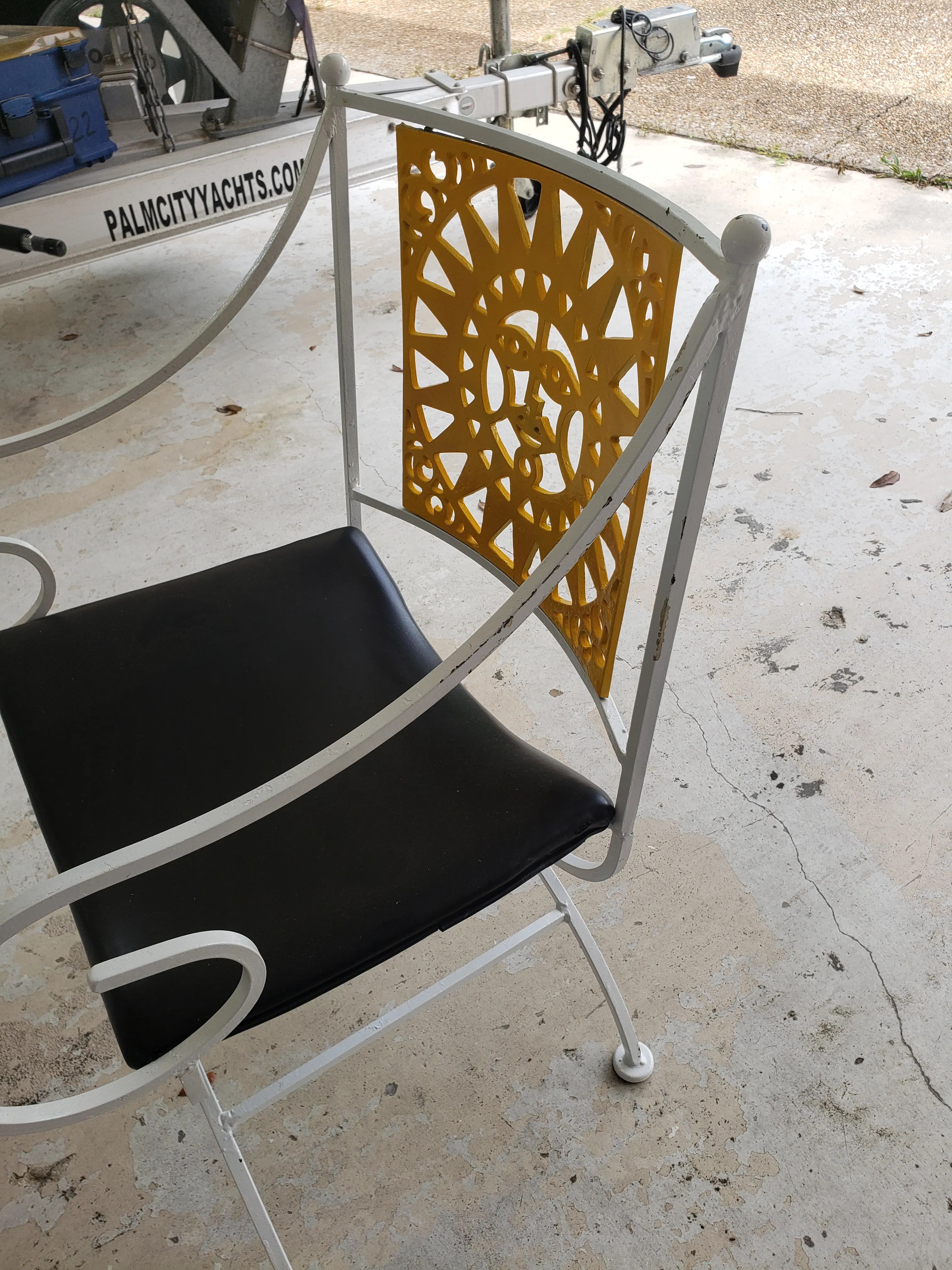Author Umannoff Cast Iron Patio Set in the Sun Pattern - 5 Pieces, detail 7