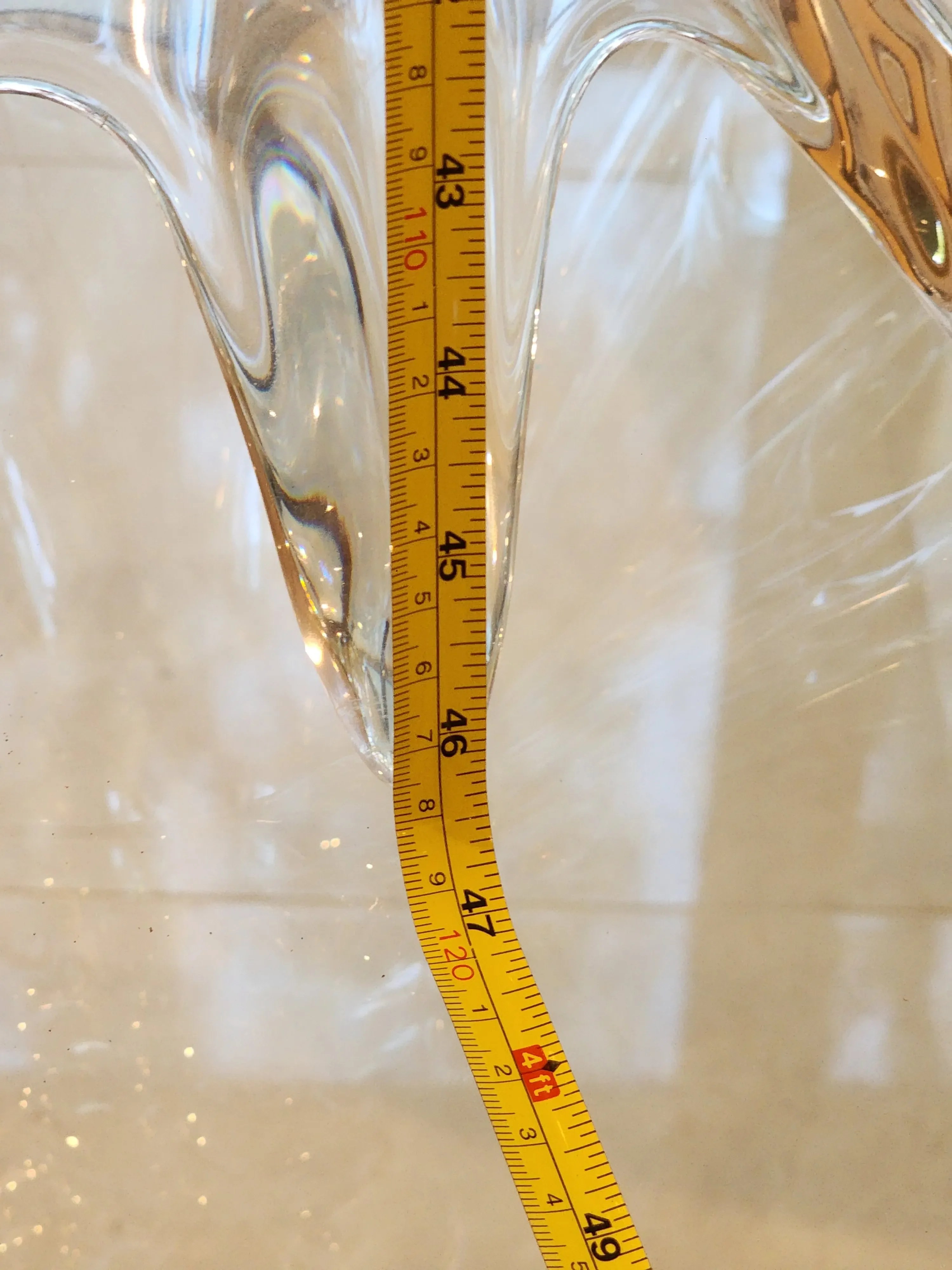 Large 1960s Mid-Century Modern Hand-Blown Murano Style Glass Sculptured Lamp, detail 9