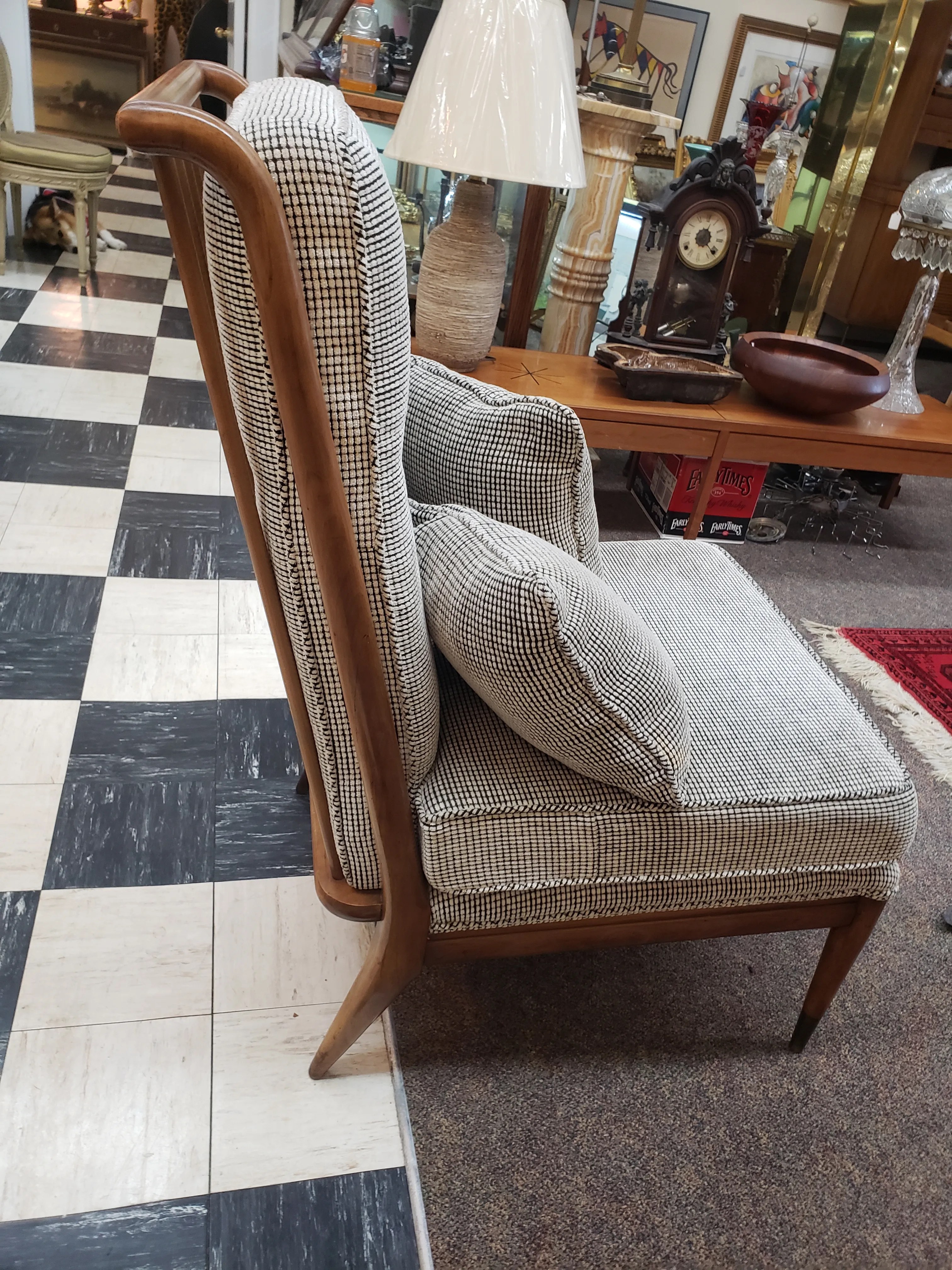 Mid Century John Stuart Slipper Chair, detail 3