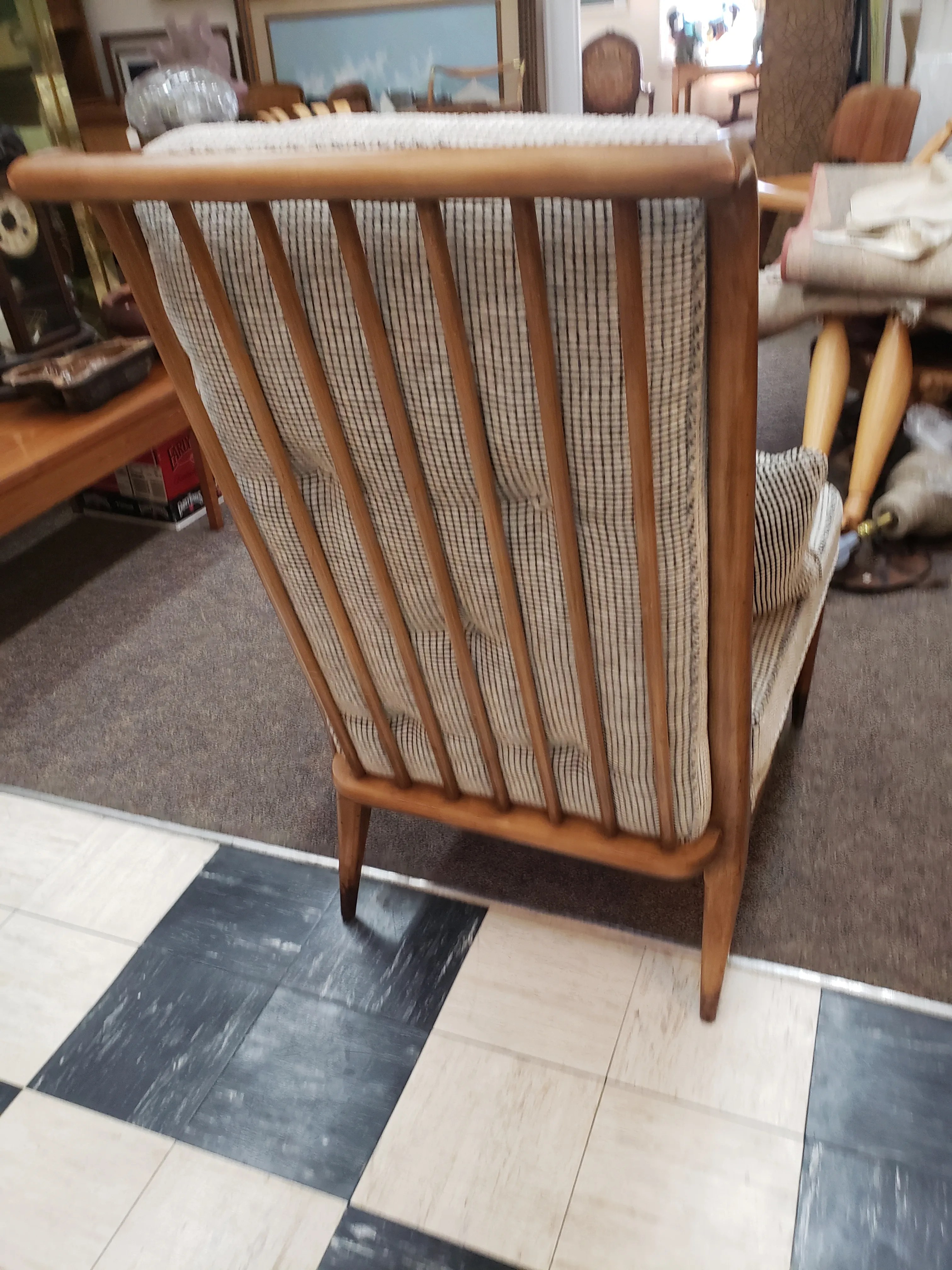 Mid Century John Stuart Slipper Chair, detail 4