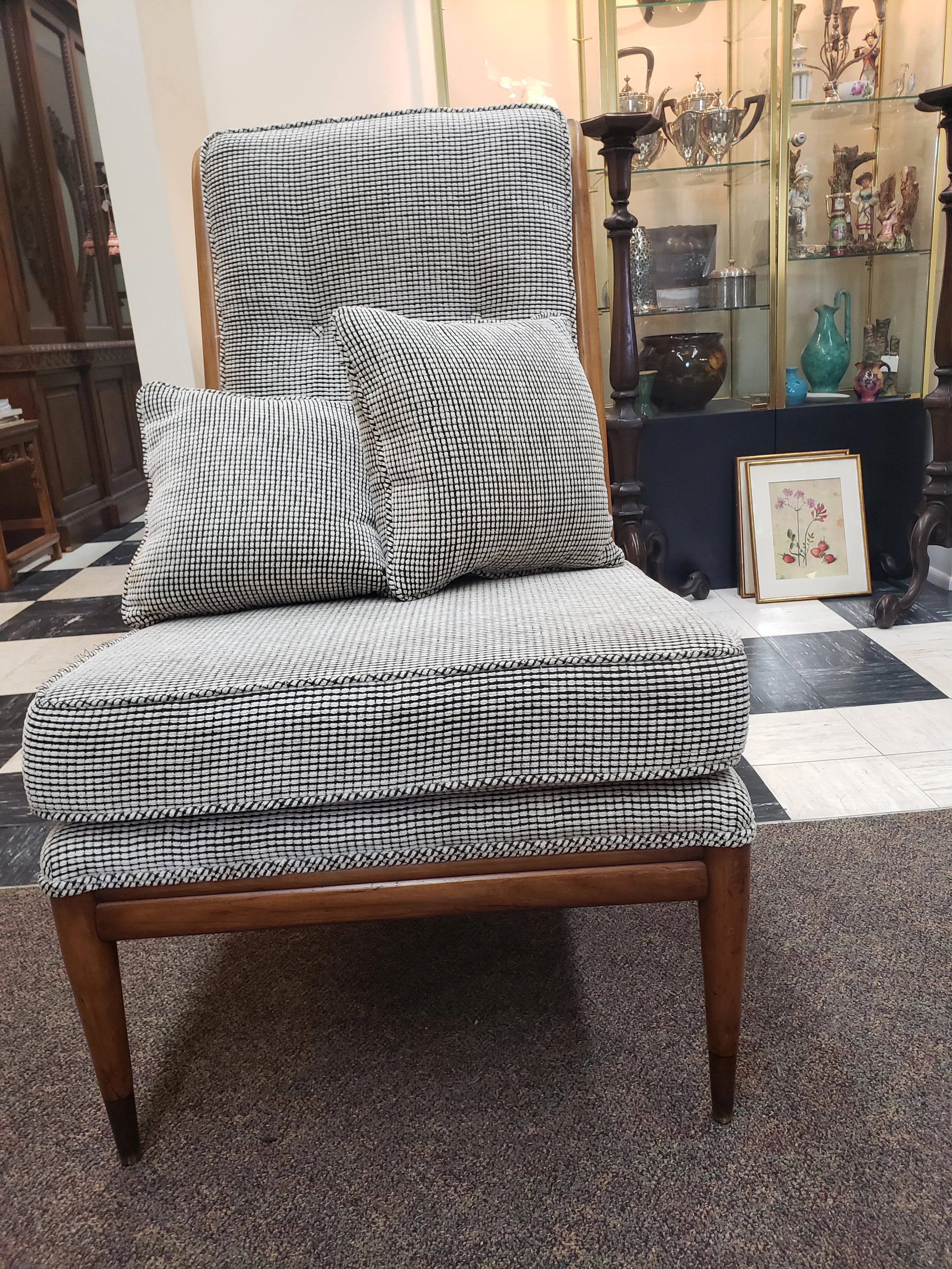 Mid Century John Stuart Slipper Chair, detail 5