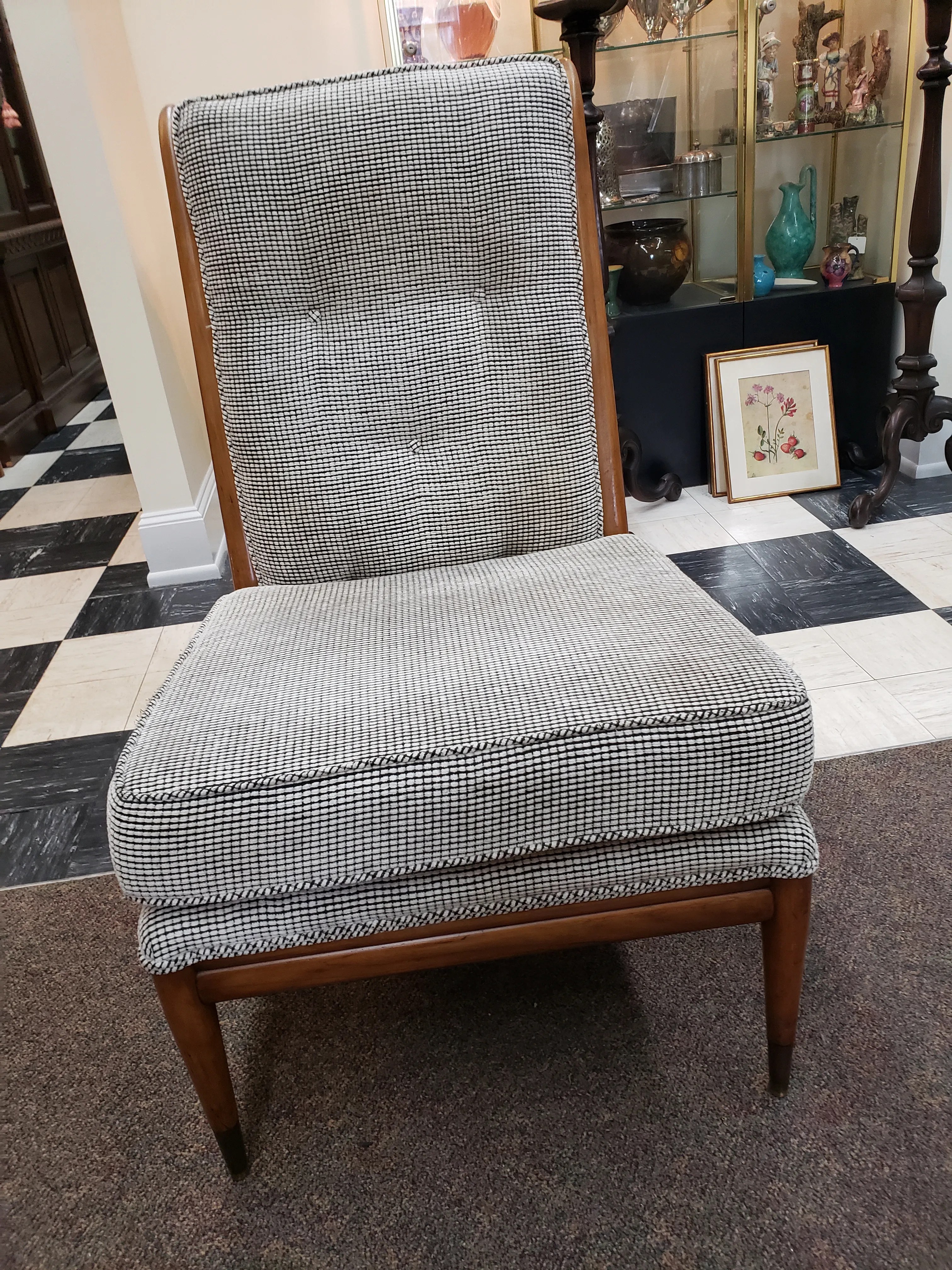 Mid Century John Stuart Slipper Chair, detail 7
