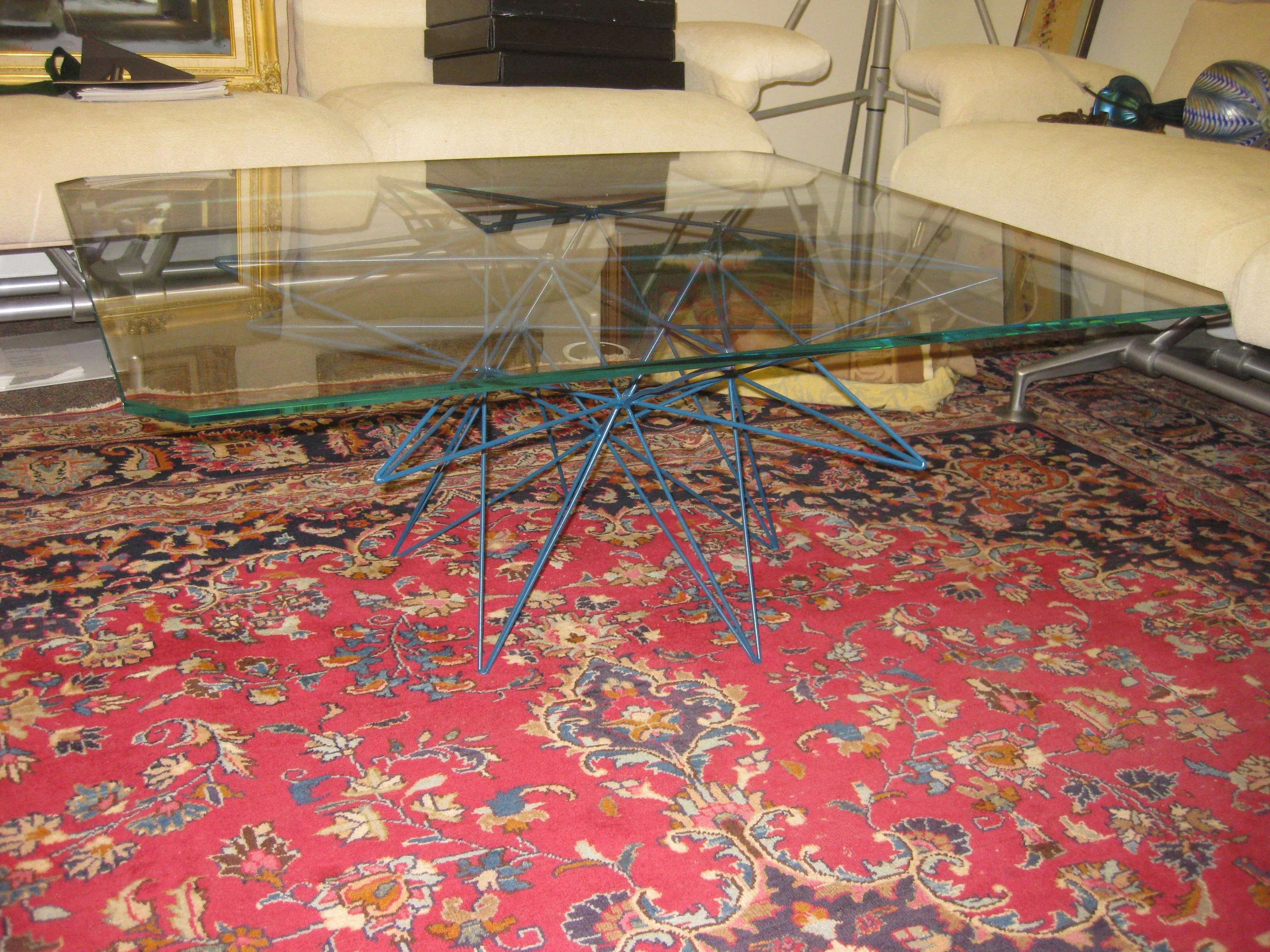 Rene Brancusi Sculpture Metal Coffee Table, detail 2
