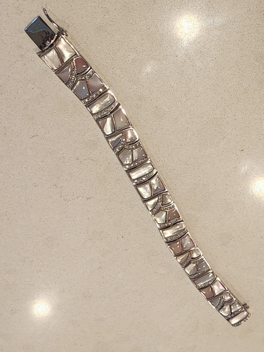Beautiful SETA Sterling Silver 925 CZ Diamond Bracelet & Pendant