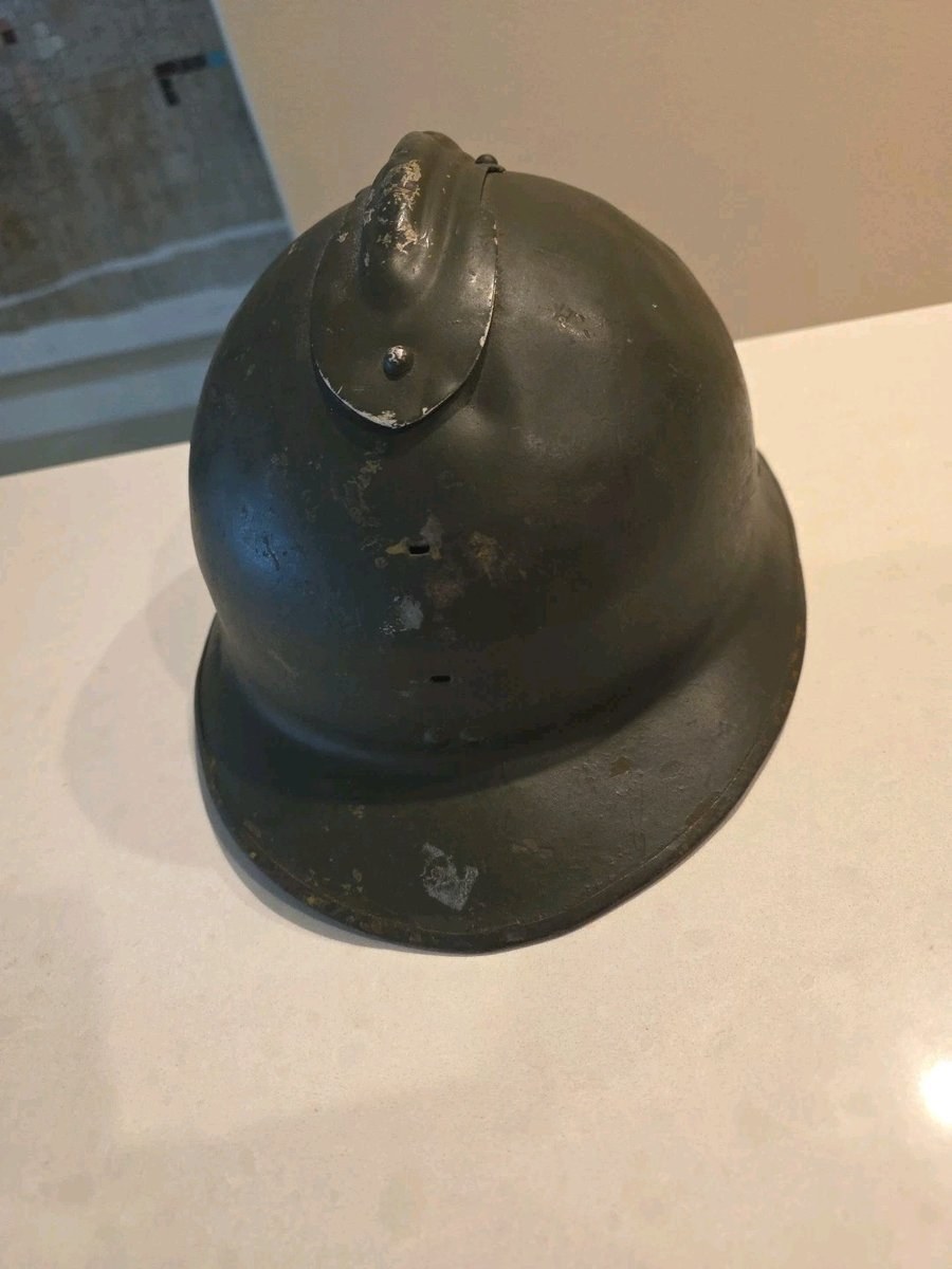 Belgian M1 Adrains World War II  Militray Combat Helmet