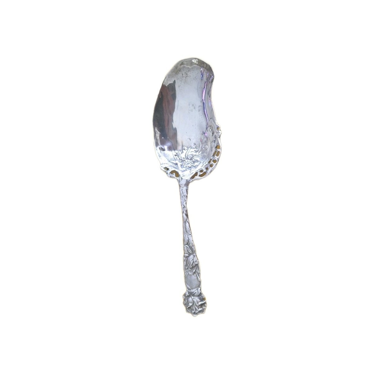 Bridal Rose by Alvin Sterling Silver Salad Serving Spoon 9 7/8" Heirloom