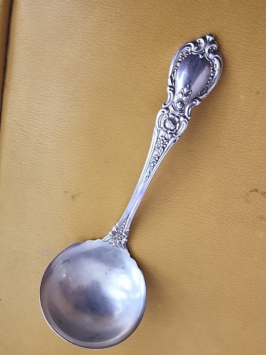 CHARLEMAGNE-TO<wbr/>WLE STERLING GRAVY LADLE