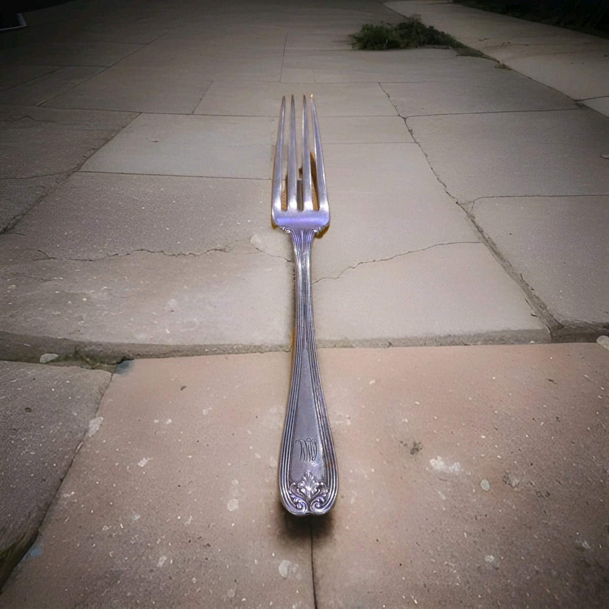 Colonial by Tiffany and Co Sterling Silver  Lunch/Dessert Fork Monogram 