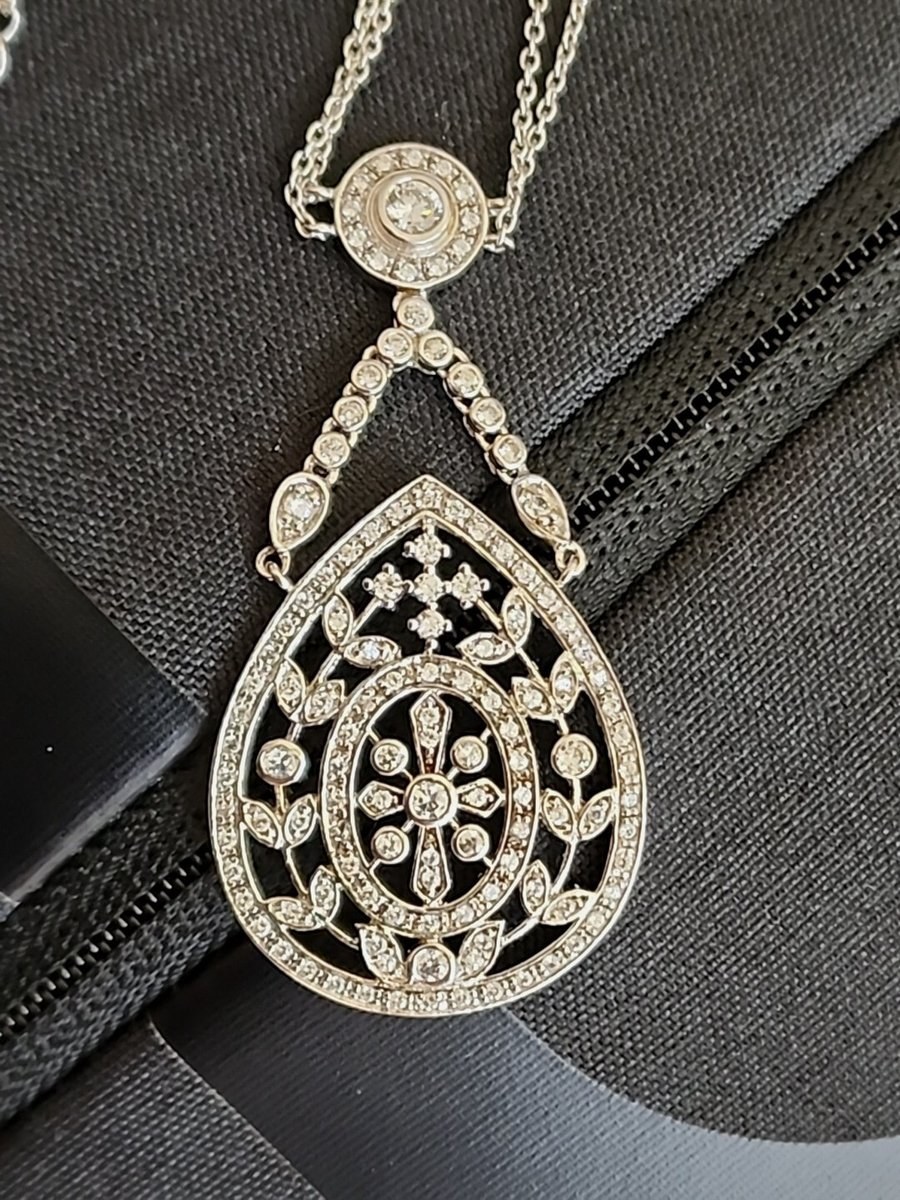 ESPO Joseph Esposito Sterling Silver Diamonique Lavalier Necklace