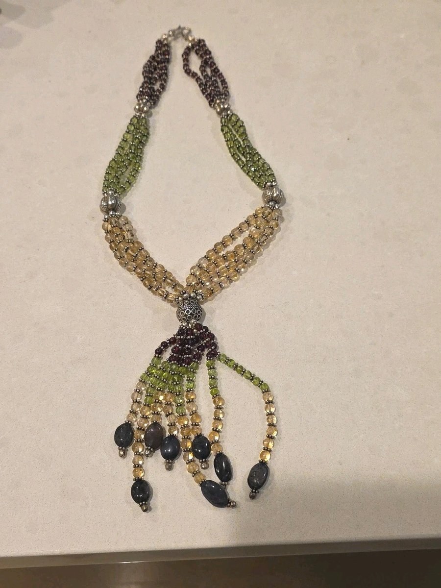 Heidi Daus Vintage Art Deco Style Asymmetrical Necklace 