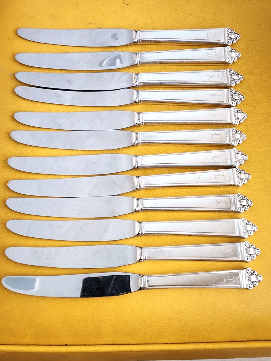 Juliana by Watson Sterling Silver 12 Knife Set Modern 8 3/4"
