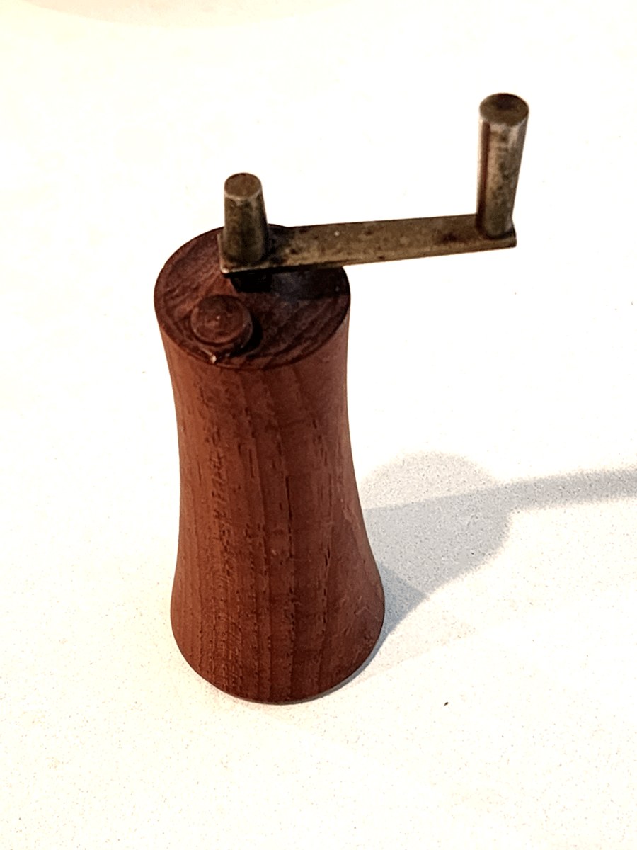 Laurids Lonborg Vintage Teak Wood Pepper Mill Made In Denmark Makers Label