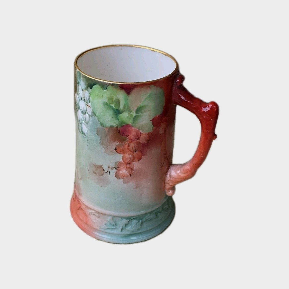 Lenox Belleek USA China Antique Hand Painted Tankard 1896-1906 VGC