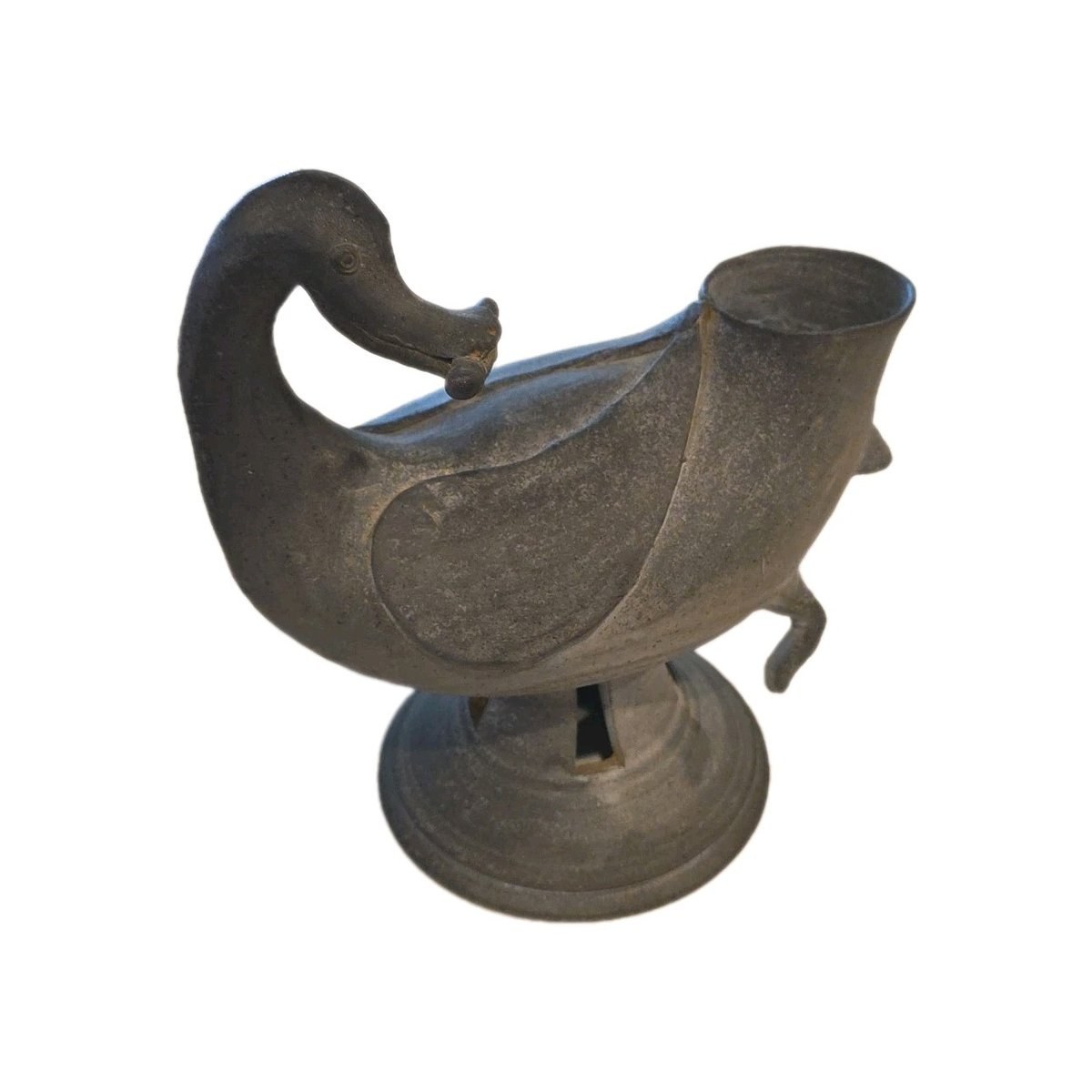 Midcentury Studio Art Pottery Figural Duck Vessel Sculpture Pitcher