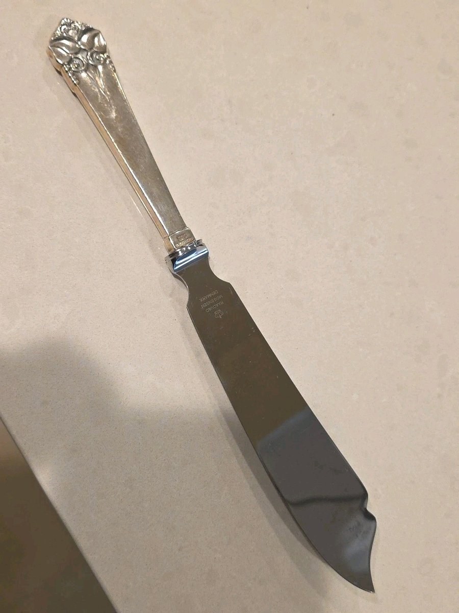 ORLA VAGN MOGENSEN DENMARK GRETA STERLING SILVER 10 1/2" FISH SERVING KNIFE