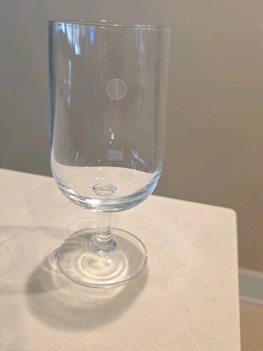 Pan Am Airlines Vintage 1980's First Class Service In Flight 6" Wine Glass