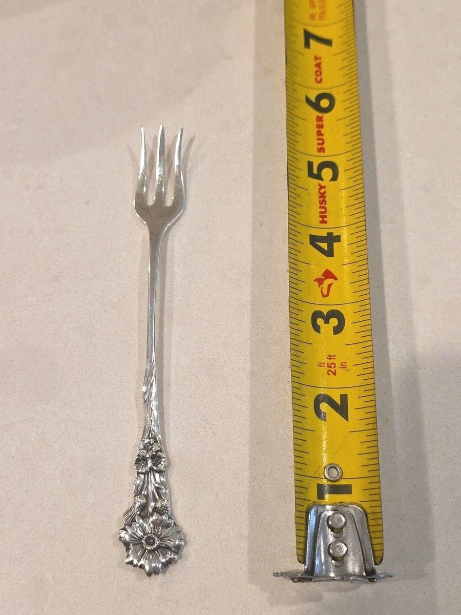 Rare Antique Sterling Silver Cocktail Fork Reed & Barton Harequin 
