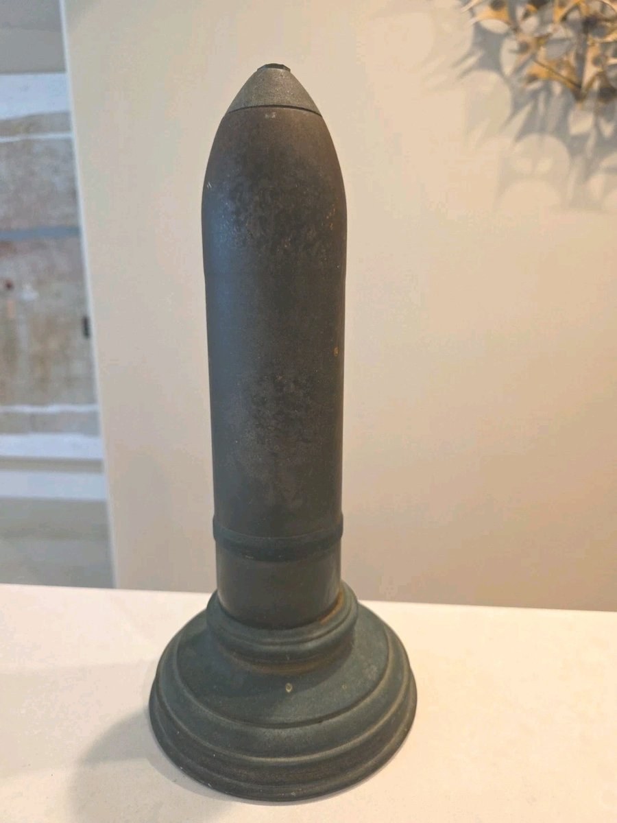 SNEAD & COMPANY 1918 WWI Victory Lamp 75MM Shell TRENCH ART