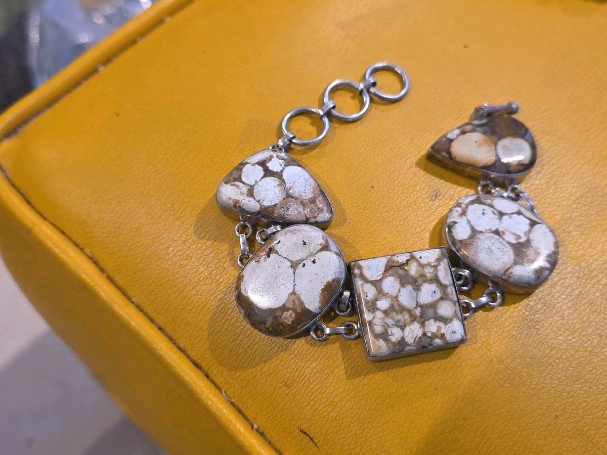 Southwestern Wild Horse Jasper 5-Stone Toggle Bracelet