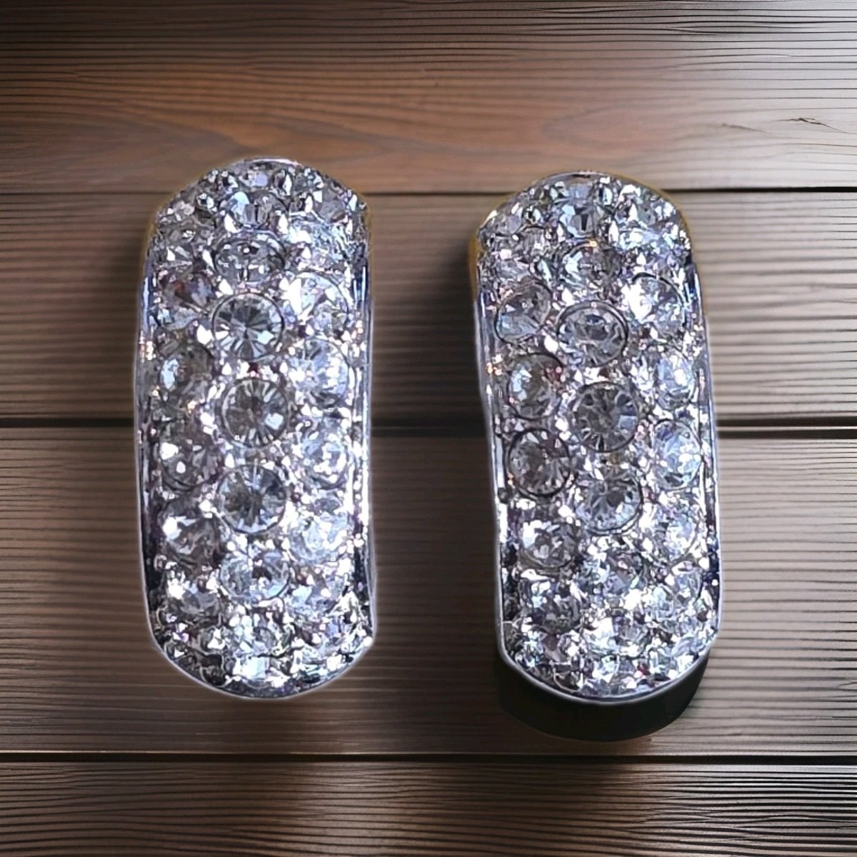 Swarovski Crystal Petite Huggie Hoop Clip Earrings