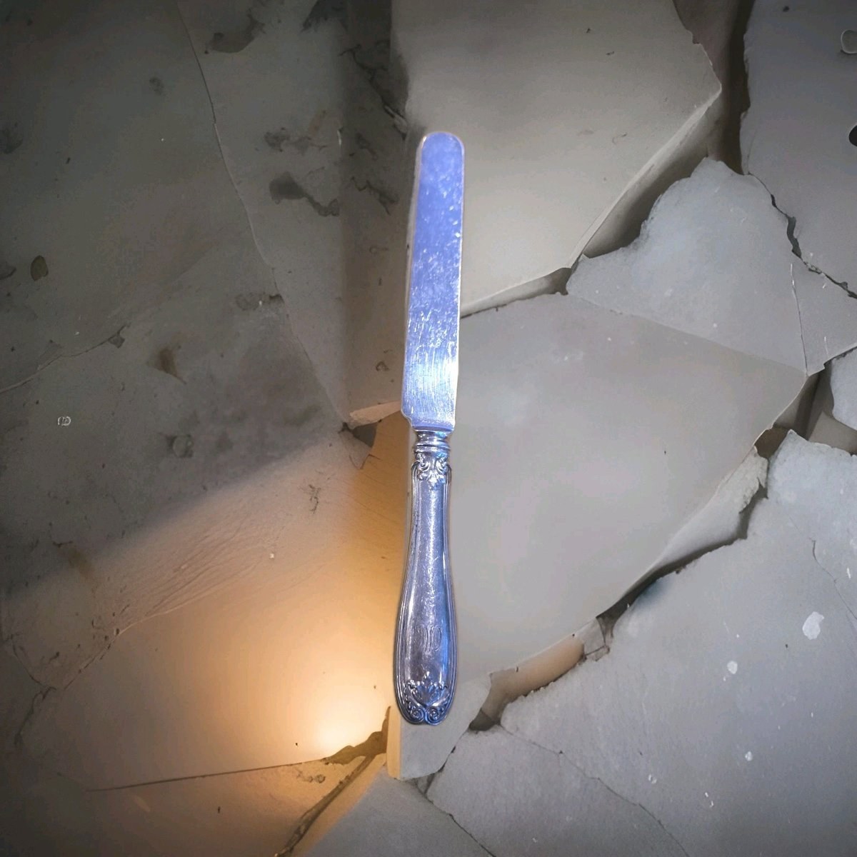 Tiffany & Co. Colonial Sterling Dinner Knife 9 1/4" BLUNT BLADE Mono