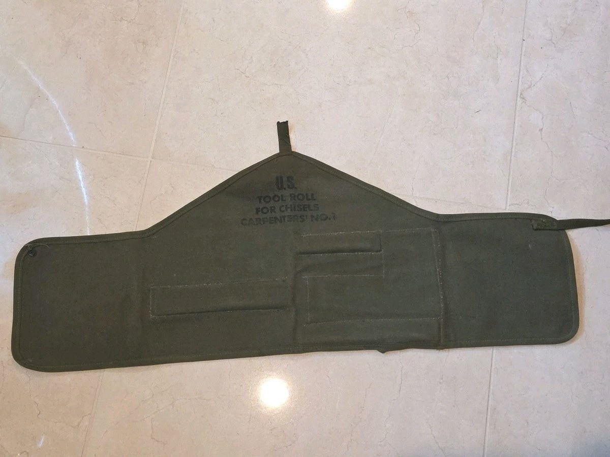 US military U.S. forces 1951 WW2 rarity canvas tool roll case