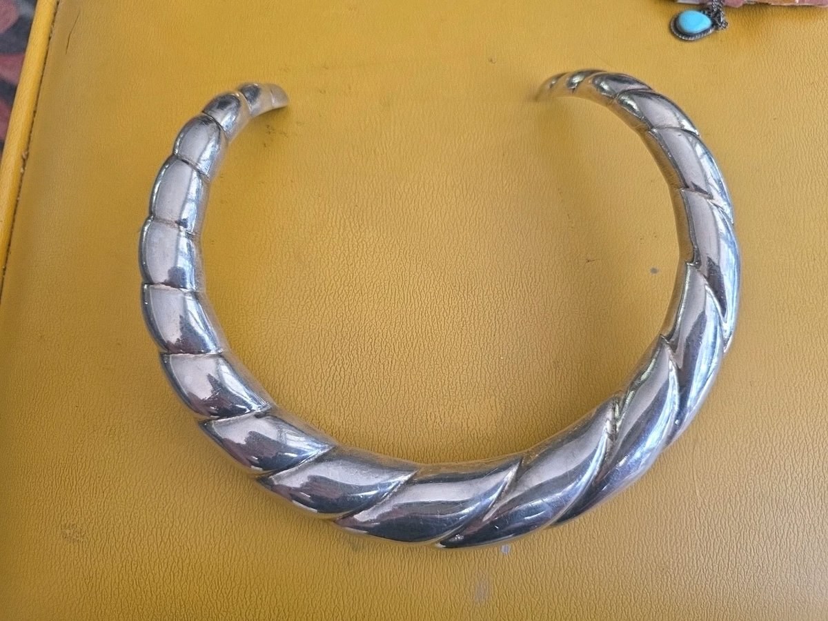 Vintage 925 Sterling Silver Zina of Beverly Hills Choker Collar Necklace