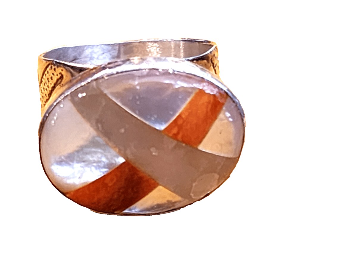 Vintage DTR 925 Sterling Silver Multicolor Stone Ring