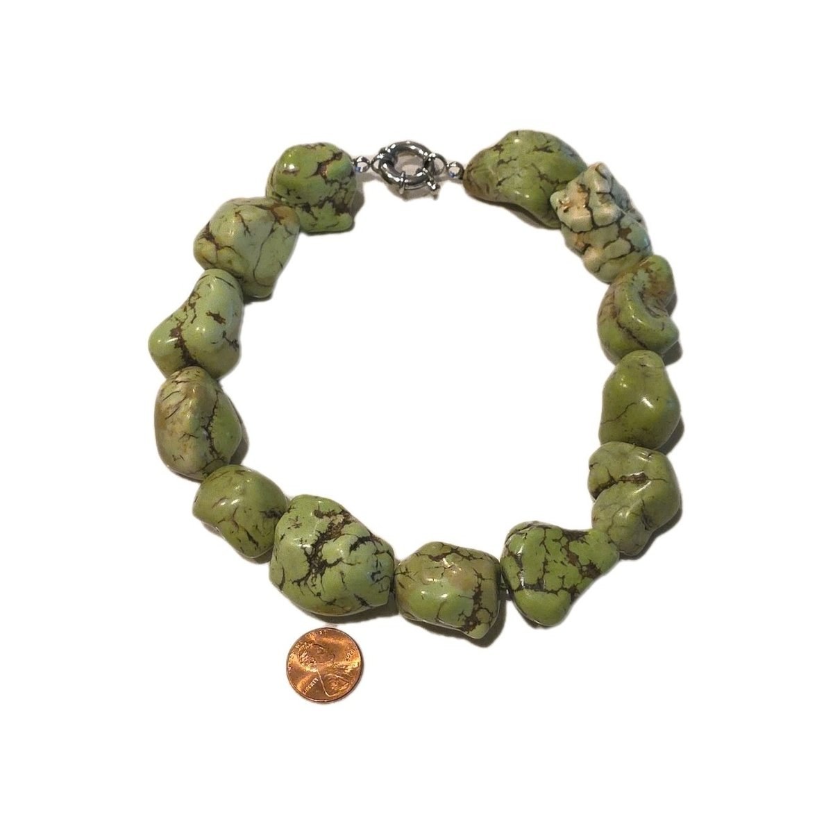 Vintage Green Turquoise Necklace Choker Accessories Natural  Colored