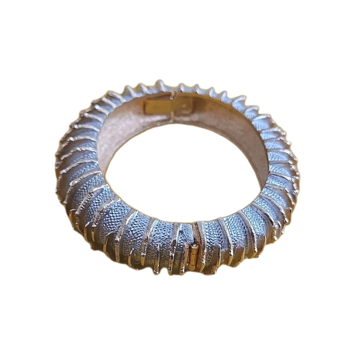 Vintage Mid-Century KRAMER Silver & Gold Bracelet 