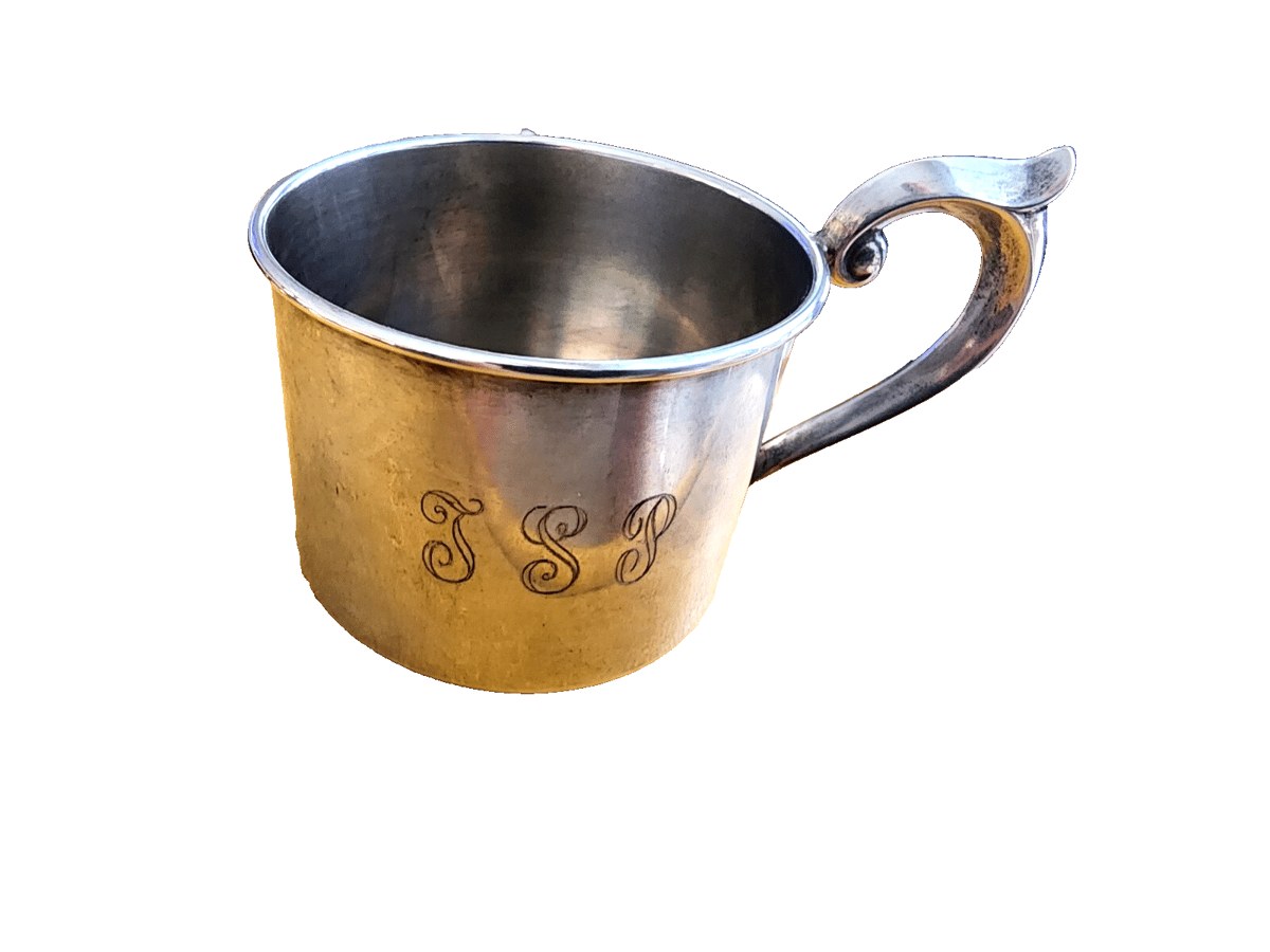 Vintage Sterling  Newport 1672 Baby Cup Monogram J S P
