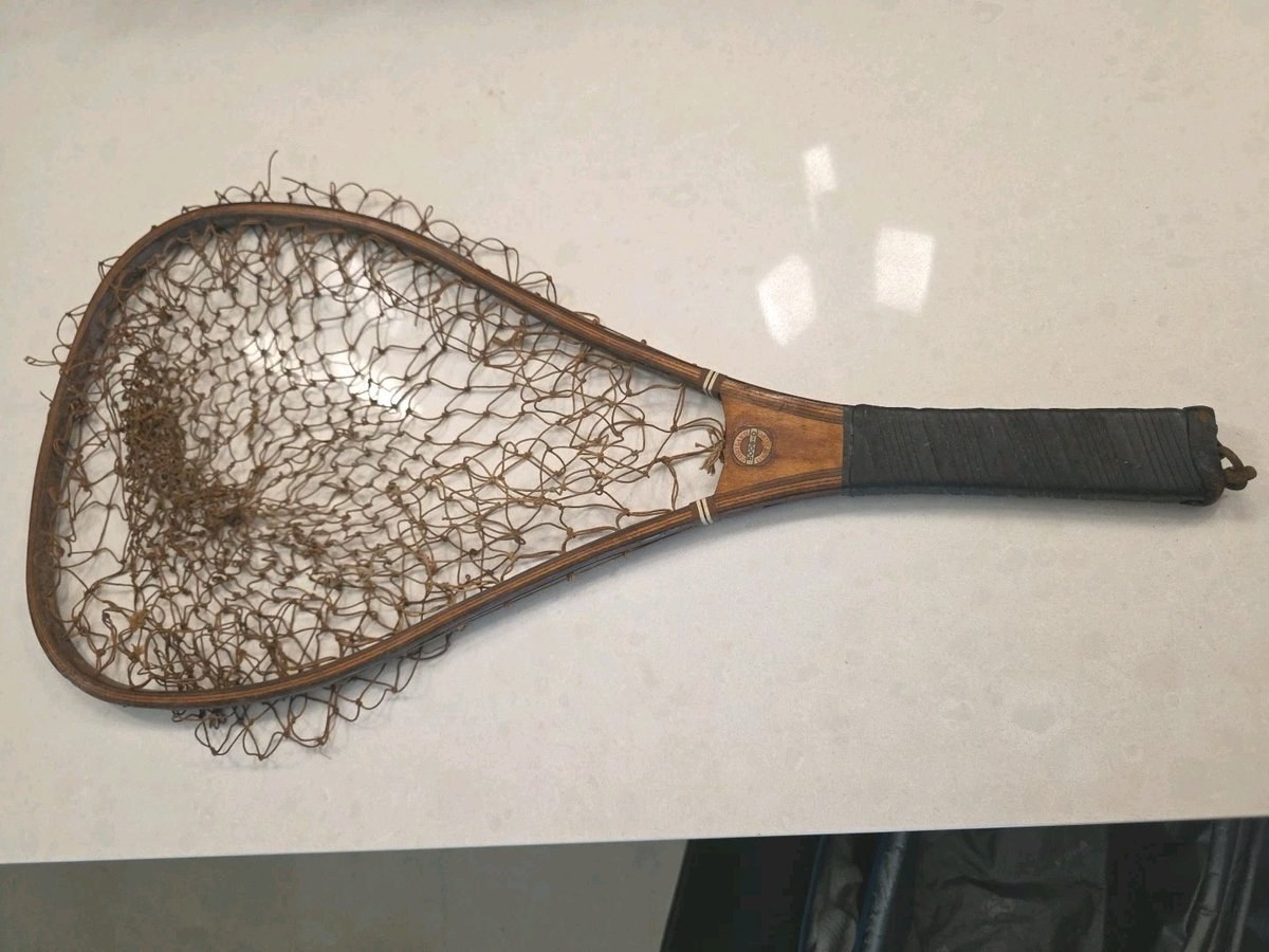 Vtg Cortland Line Co 5003-0 Wood Fishing Net