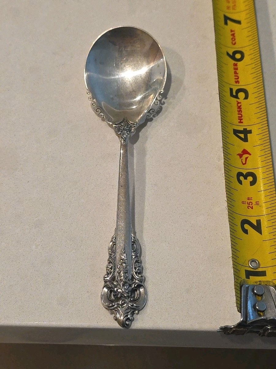 Wallace Grand Baroque Flatware Sugar Spoon 6 1/4" No Mono