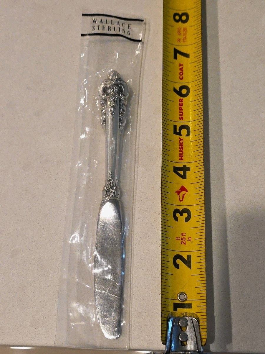 WALLACE GRANDE BAROQUE Sterling Silver 6 1/4"  Butter Knife Spreader Sealed