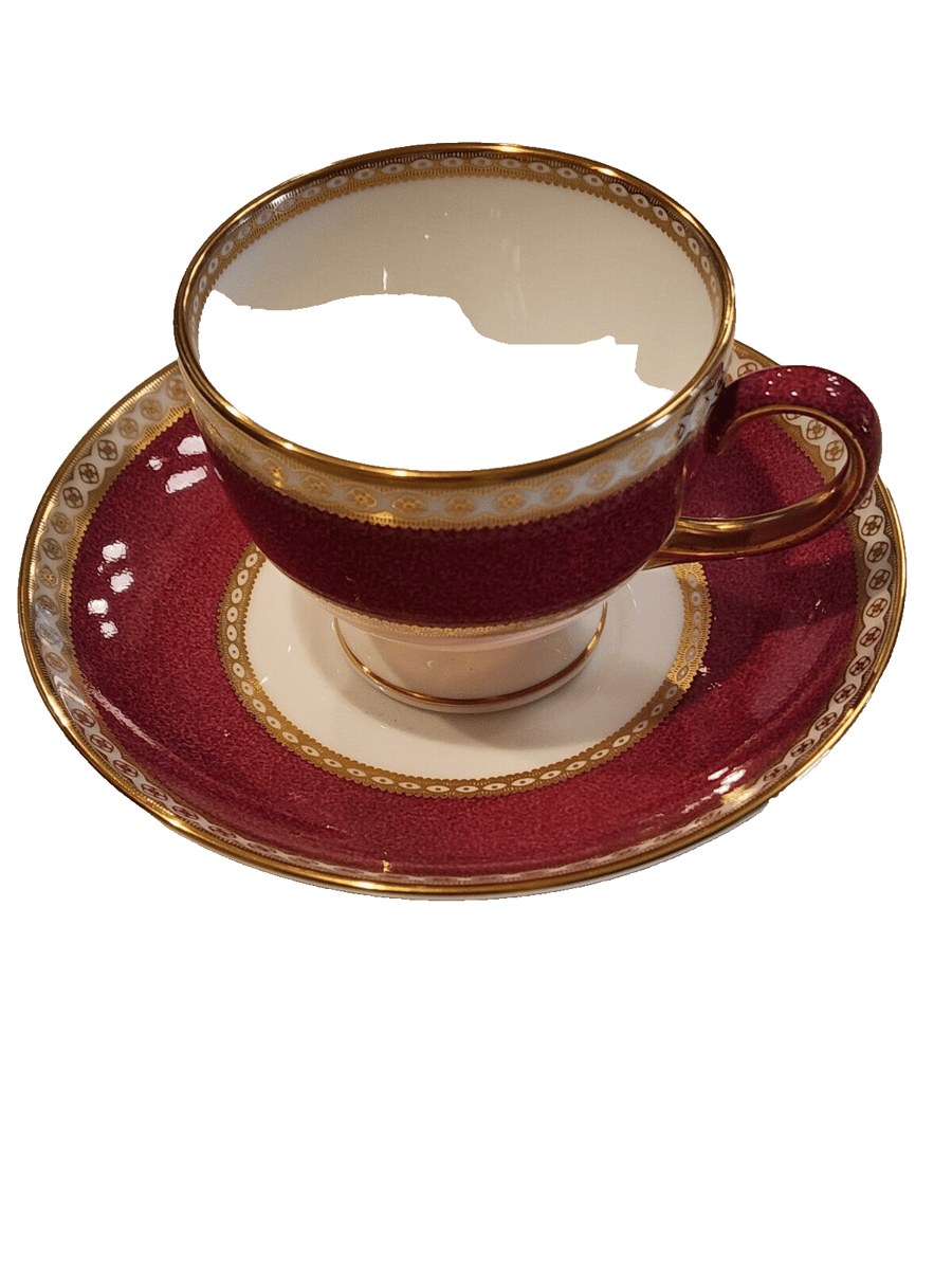Wedgwood W1813 Ulander Powder Ruby Cup & Saucer 12 Available