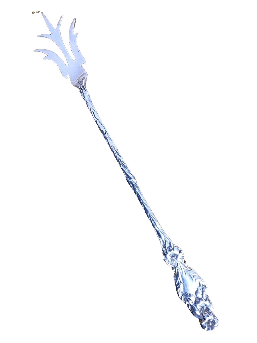 Whiting Silvercraft Sterling Silver Lily Pattern Lettuce Fork