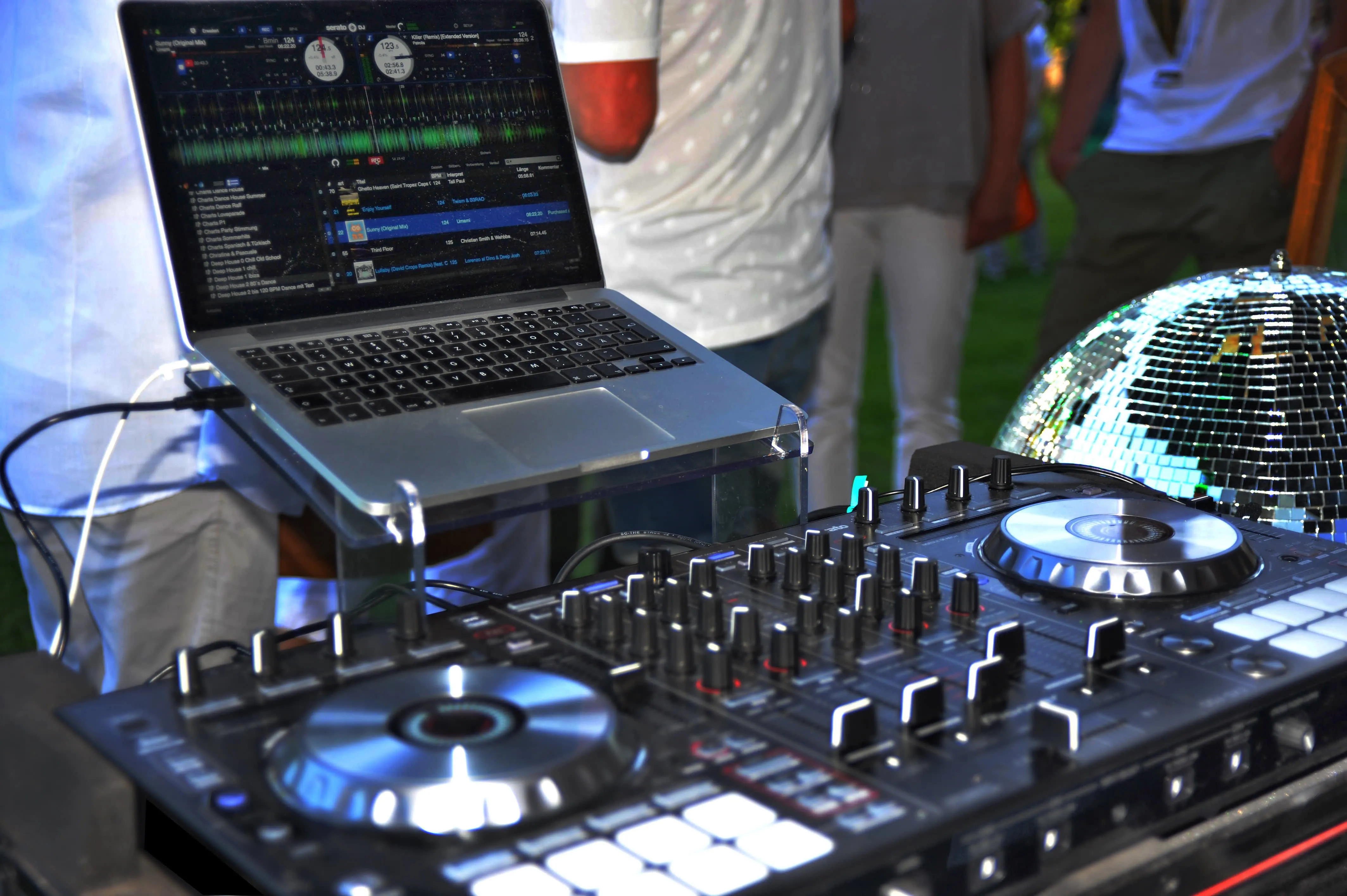 DJ controller and music setup ready for a birthday celebration
