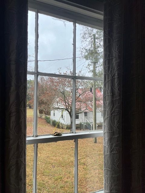 A view through a historic window