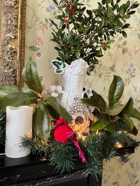 Festive flowers and greenery