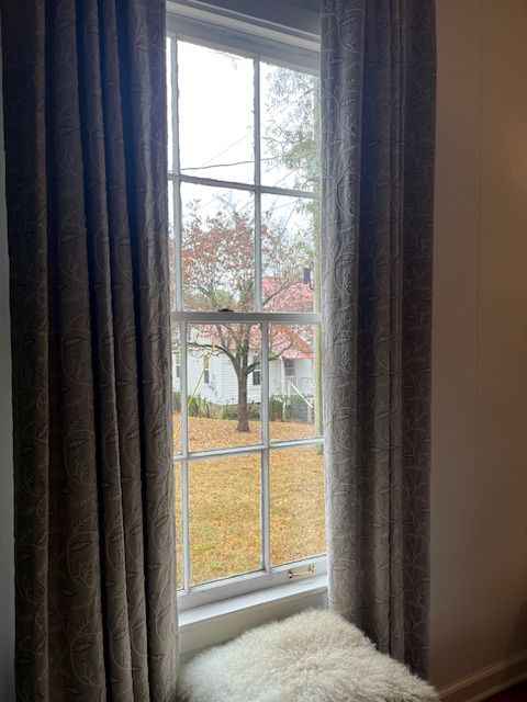 A view through the historic window