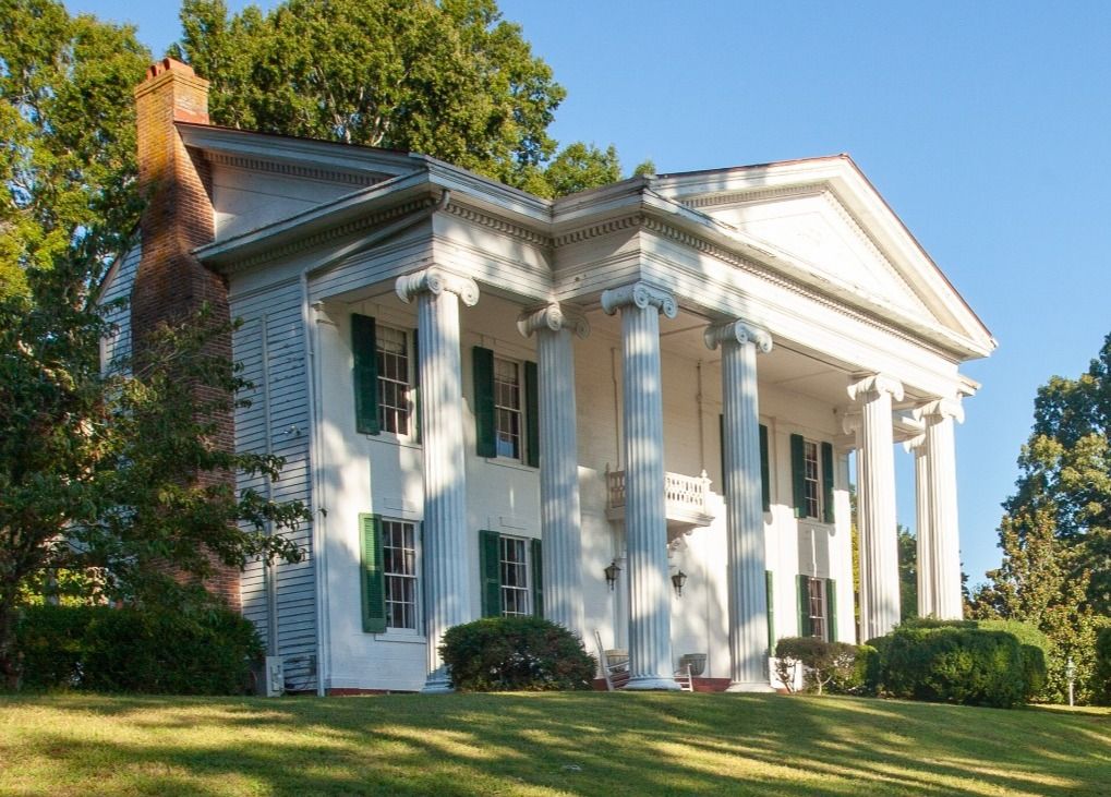 The historic house in afternoon light